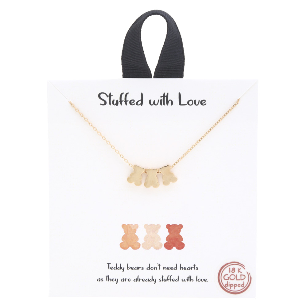 18K GOLD RHODIUM STUFFED WITH LOVE BEST NECKLACE