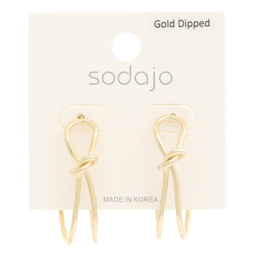 SODAJO GOLD DIPPED METAL EARRING