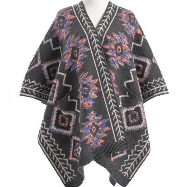 FASHION AZTEC PONCHO CARDIGAN