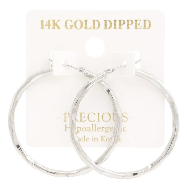 14K GOLD DIPPED HYPOALLERGENIC HOOP EARRING