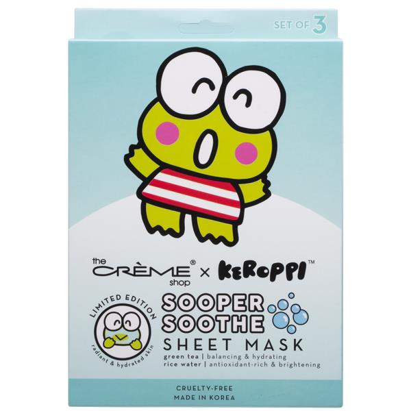 THE CREME SHOP X KEROPPI SOOPER SOOTHE SHEET MASK SET OF 3