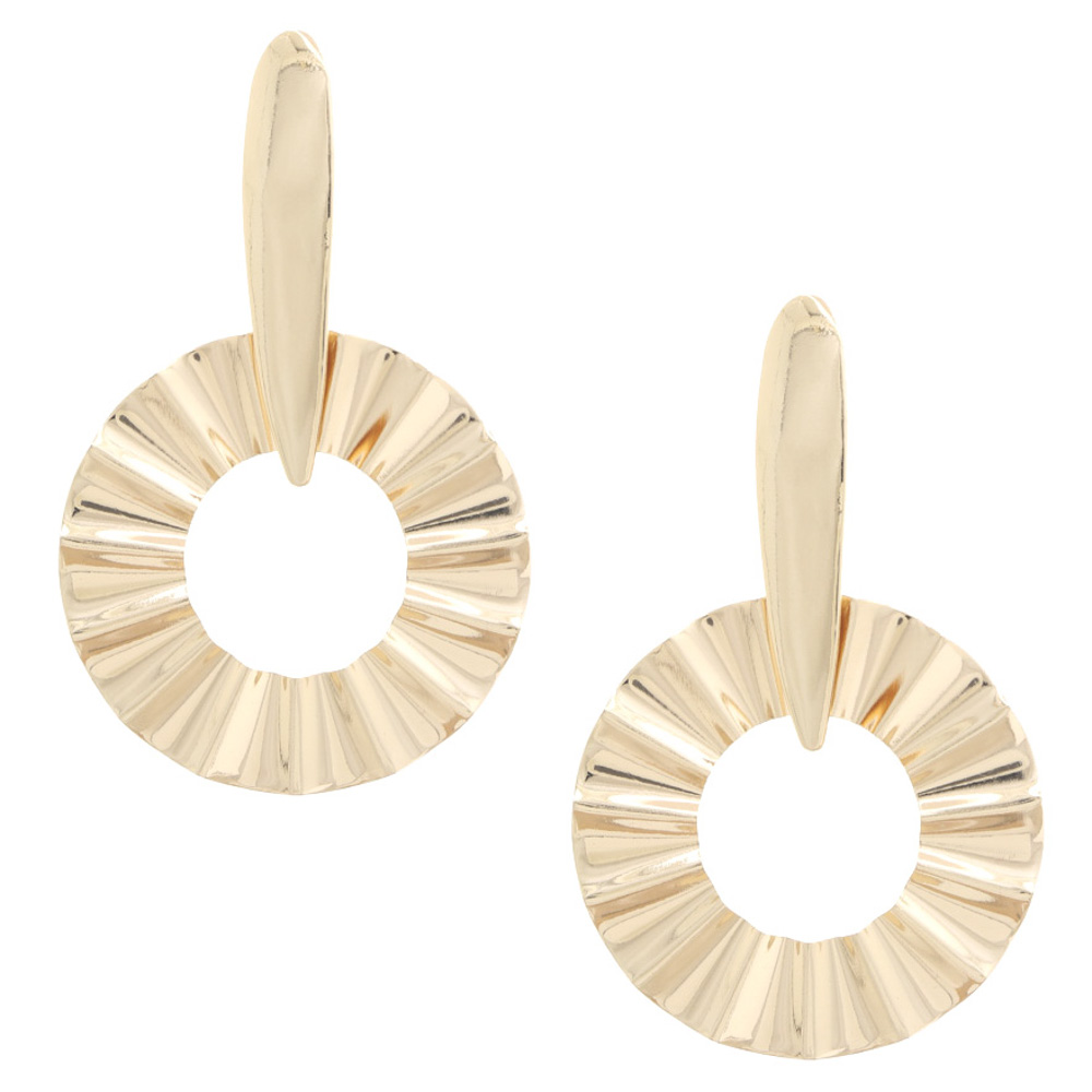 ROUND METAL EARRING