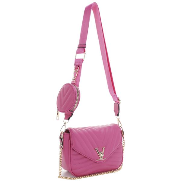 2IN1 FASHION DESIGN STITCHING CROSSBODY BAG WITH COIN PURSE SET