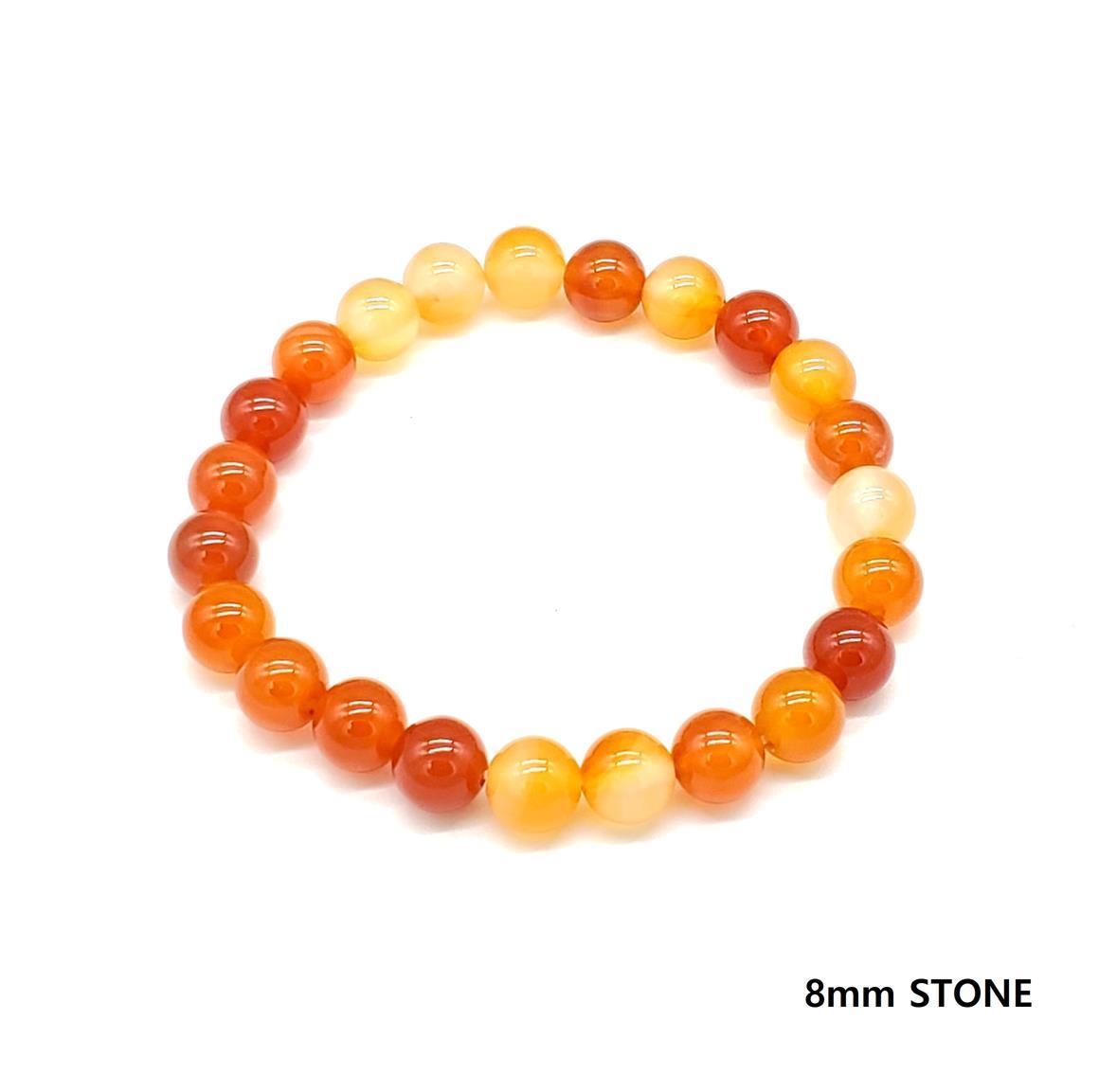 NATURAL STONE BEAD STRETCH BRACELET(8)