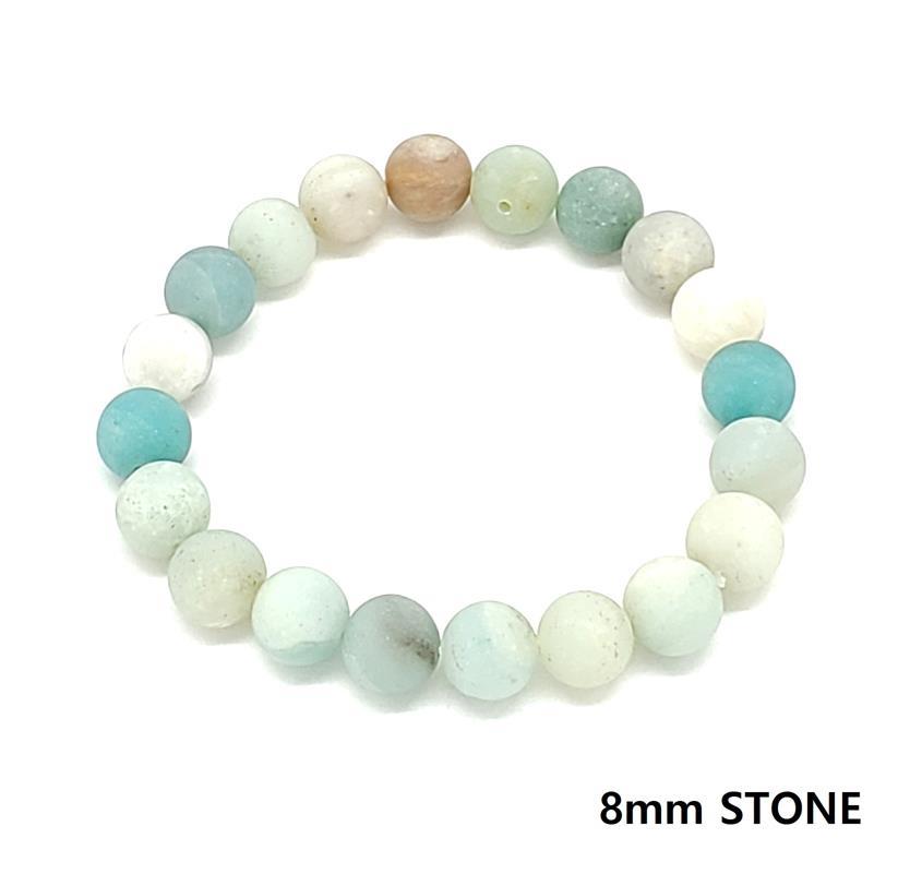 NATURAL STONE BEAD STRETCH BRACELET(8)