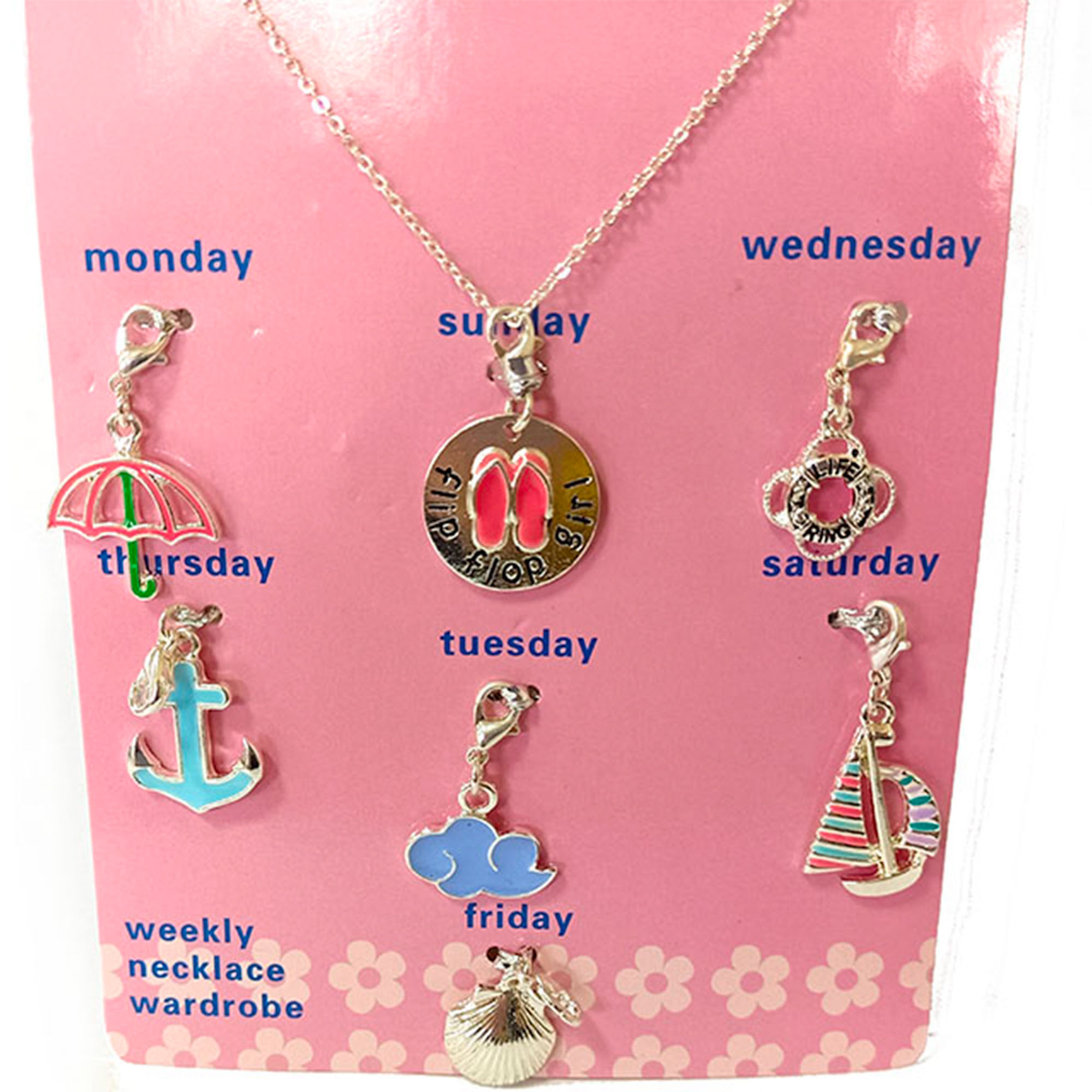 FOR KIDS WEEKLY NECKLACE MULTI CHARM SET