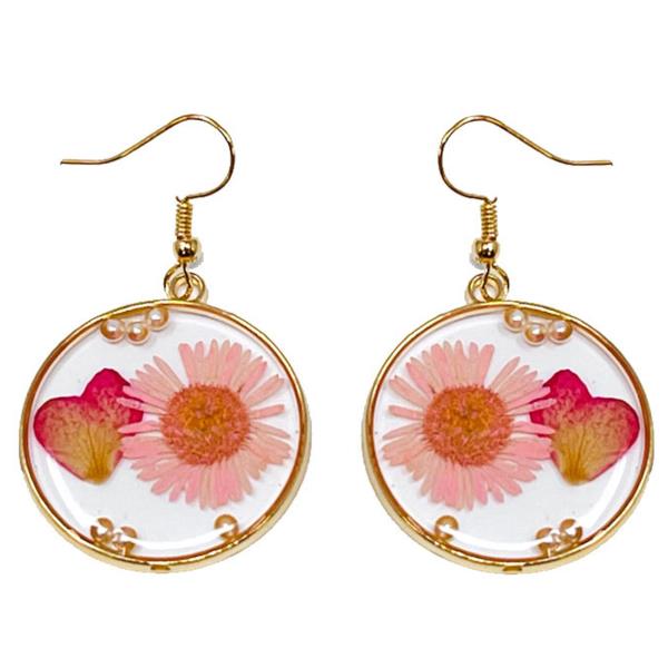 RESIN DRIED FLOWER EARRINGS