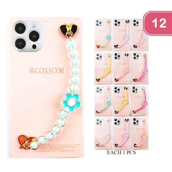 FLOWER BEADED PHONE CHAIN (12UNITS)