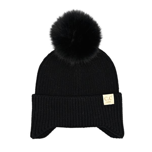 CC EAR FLAP POM BEANIE