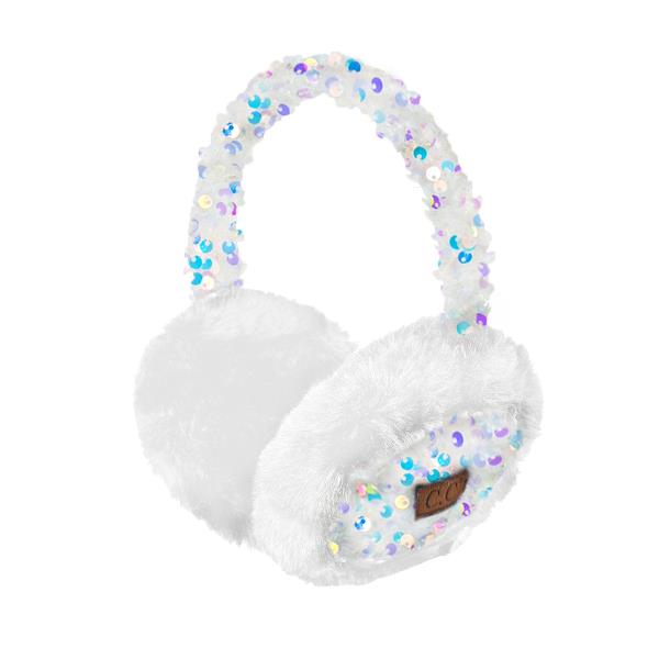 CC FAUX FUR SEQUIN EARMUFF