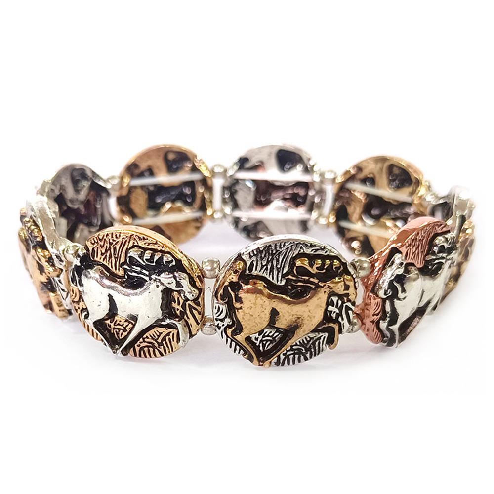 HORSE COIN METAL BRACELET