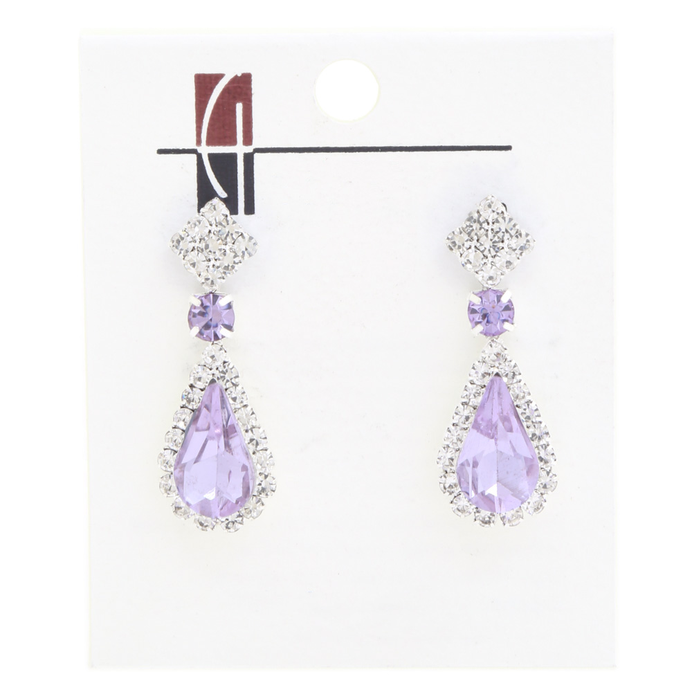 RHINESTONE DANGLE EARRING