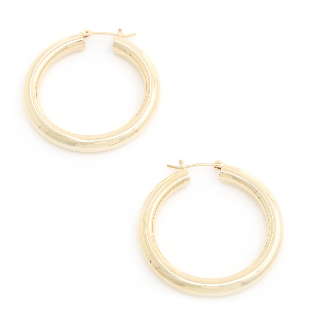 14K GOLD DIPPED PIPE HYPOALLERGENIC EARRING