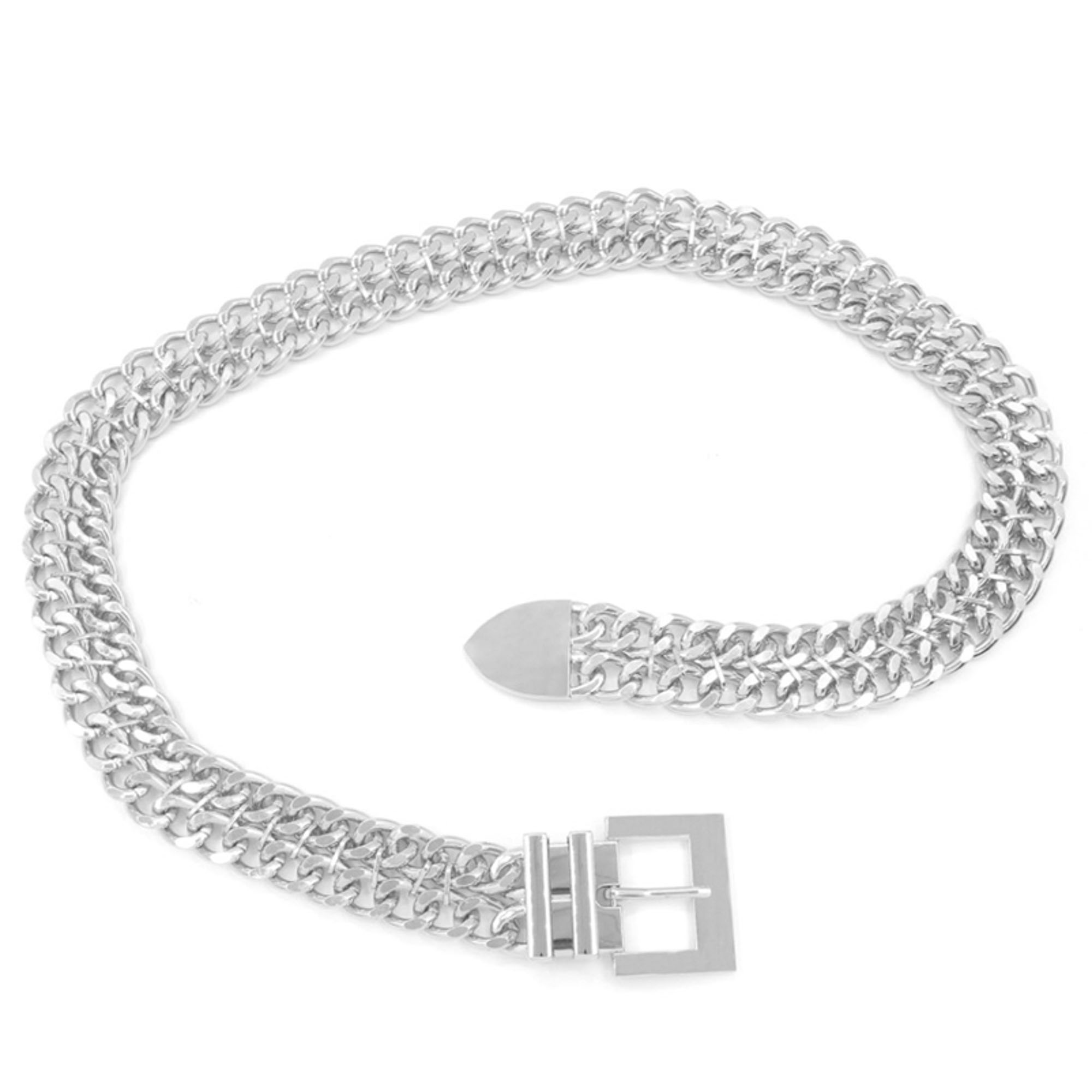 CHAIN LINKED RECTANGLE BUCKLE BELT