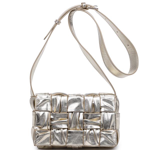 SQUARED QUILTED DESIGN CROSSBODY BAG