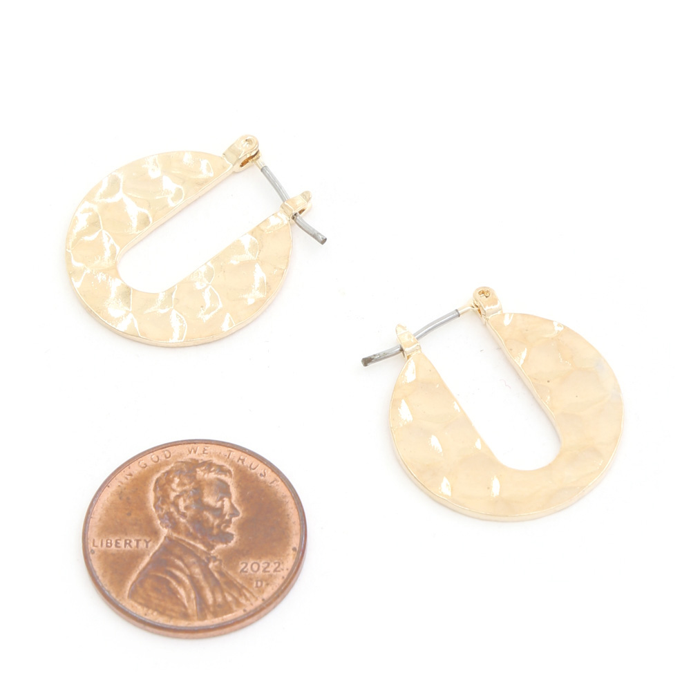 SODAJO HAMMERED METAL GOLD DIPPED EARRING