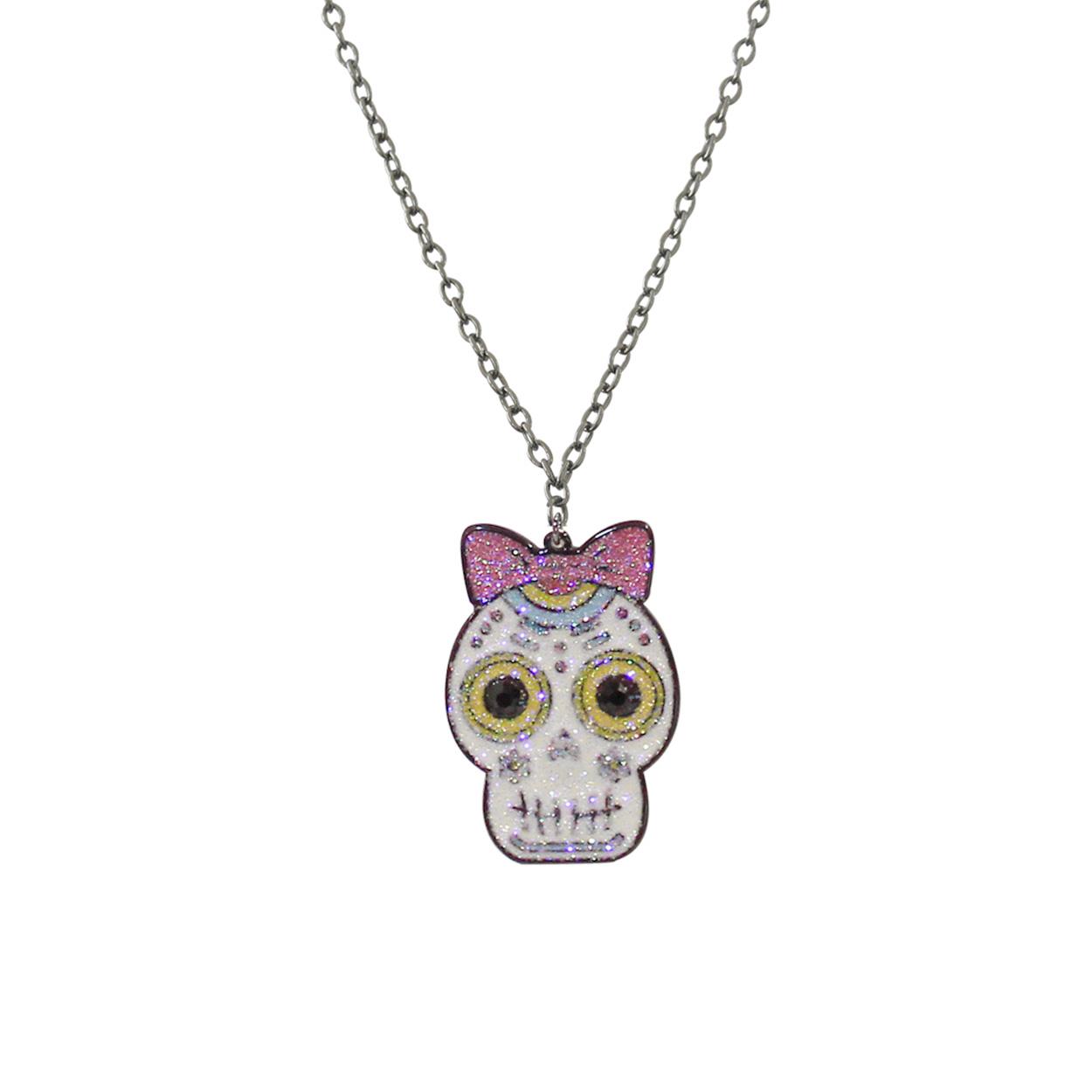 HALLOWEEN DAY OF THE DAY SKULL NECKLACCE