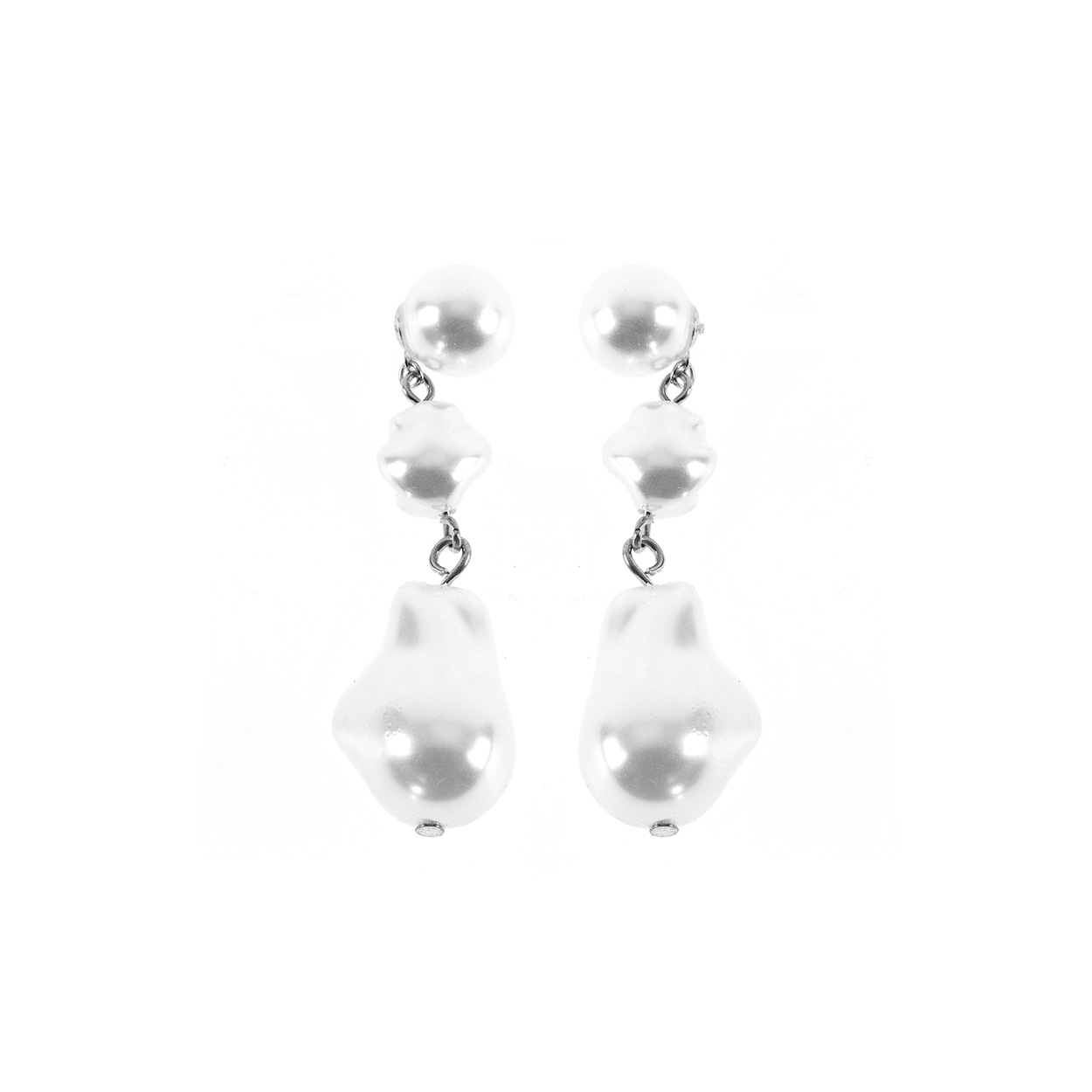 1 ROUND 2 BAROQUE PEARL EARRING