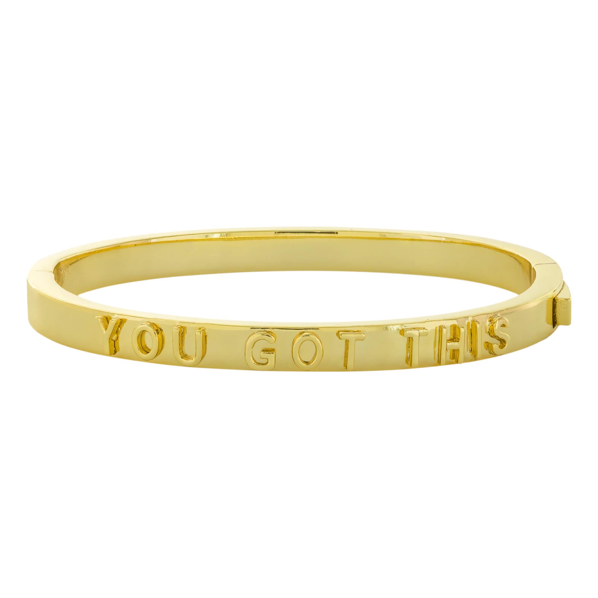 YOU GOT THIS GOLD DIPPED HINGE BRACELET