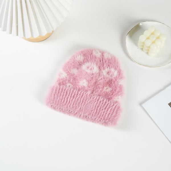 MINI FLOWER PATTERN CHENILLE HAT