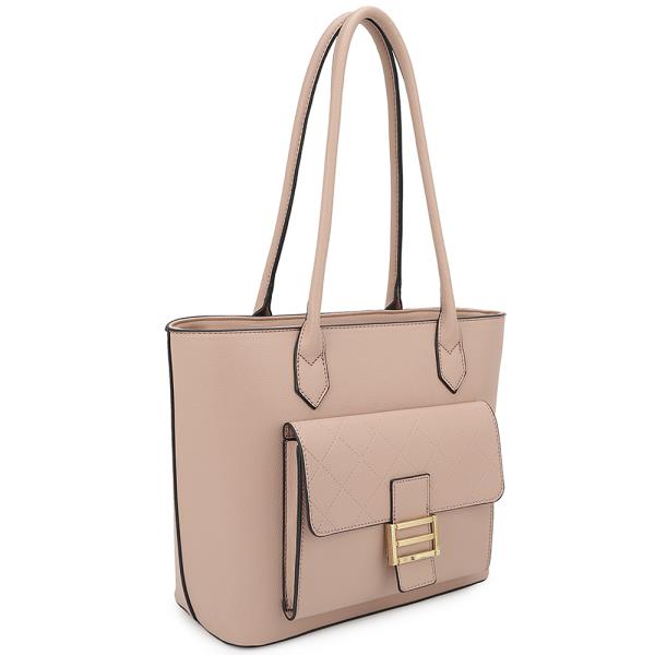 2IN1 SMOOTH DESIGN TOTE BAG WITH CROSSBODY BAG