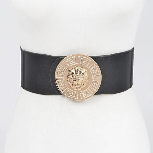 LION BUCKLE PLUS SIZE ELASTIC BELT