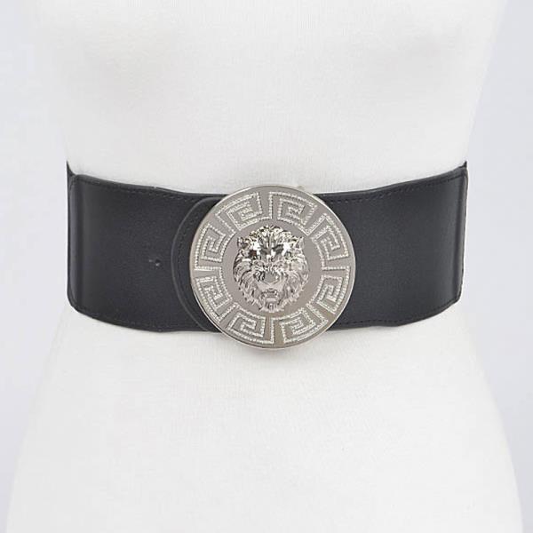 LION BUCKLE PLUS SIZE ELASTIC BELT