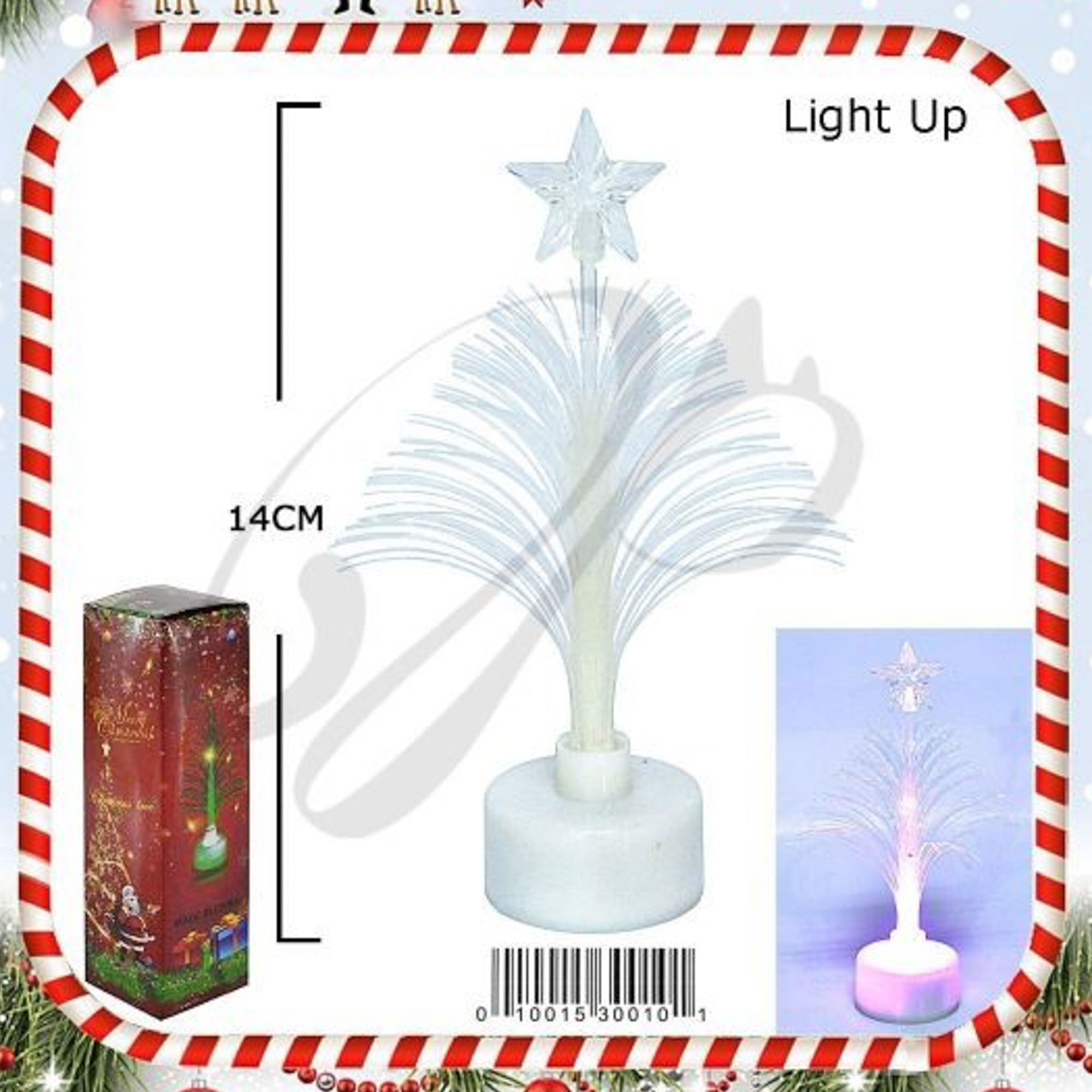 CHRISTMAS LED LIGHT MULTICOLOR FIBER OPTIC LED CHRISTMAS TREE WITH STAND HOME PARTY XMAS DECORATION (12 UNITS)