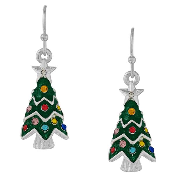 CHRISTMAS TREE DANGLE EARRING