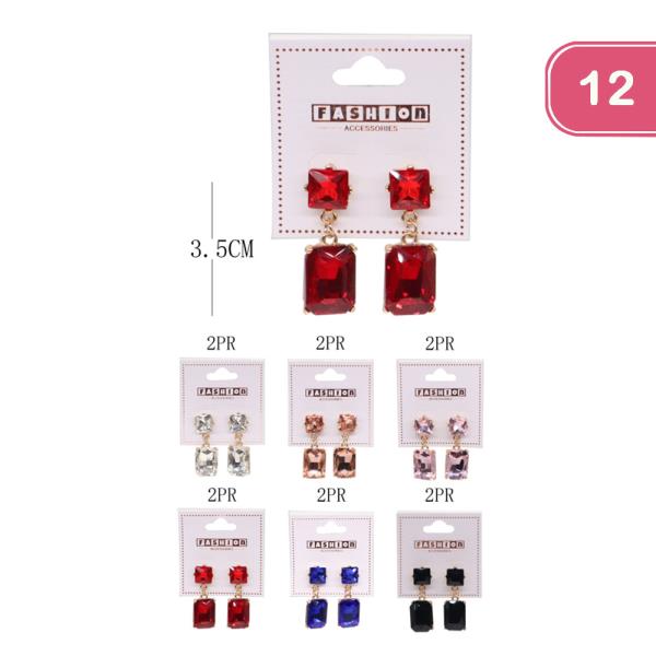RHINESTONE EARRING (12 UNITS)