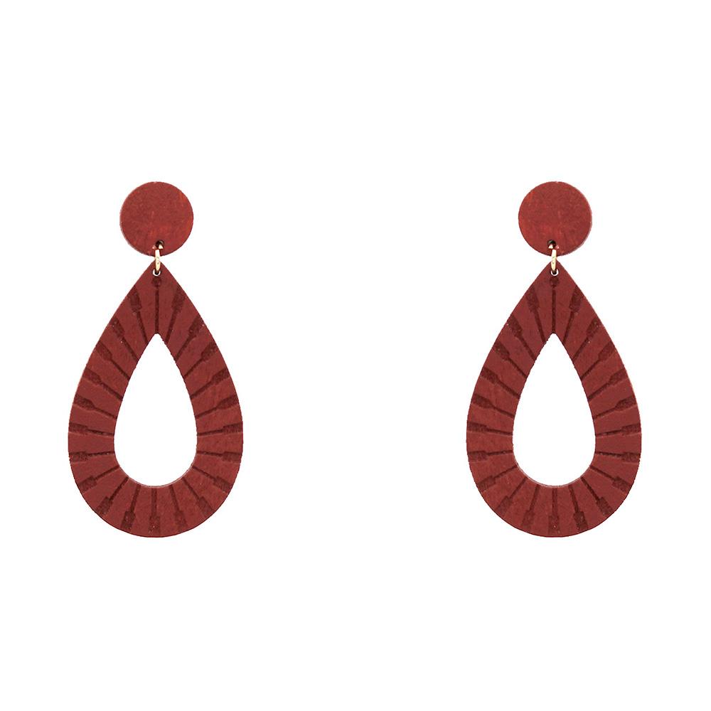ROUND TEARDROP DANGLE EARRING