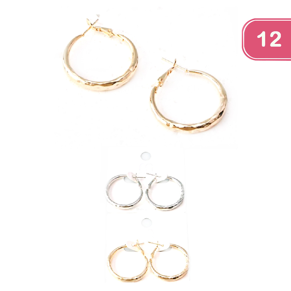 HAMMER WEIGHTED HOOP EARRING (12UNITS)