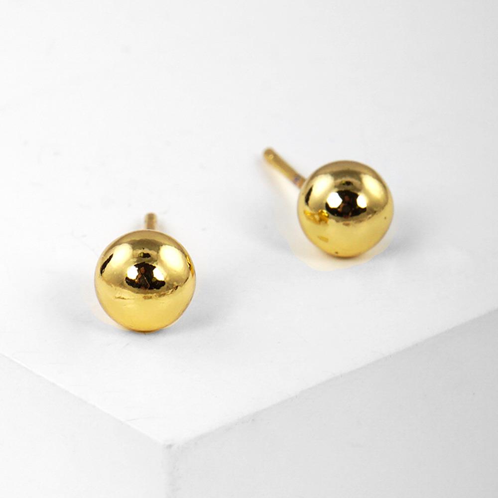 BALL BEAD GOLD DIPPED EARRING