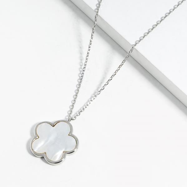 FLOWER COLOR METAL CHARM NECKLACE