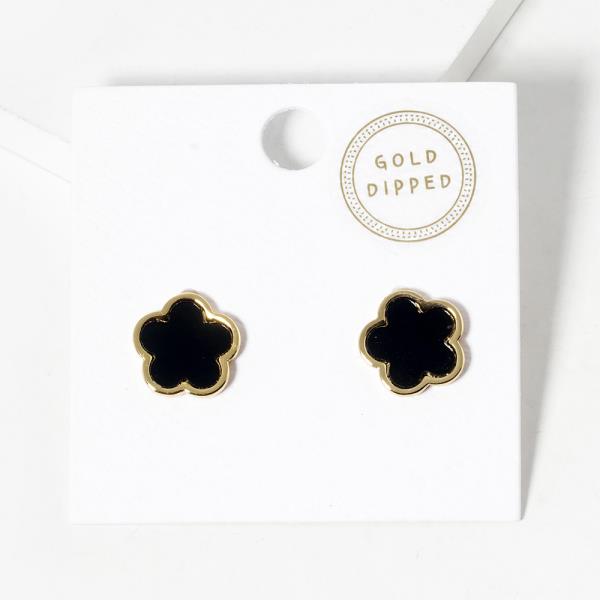 FLOWER COLOR METAL STUD EARRING