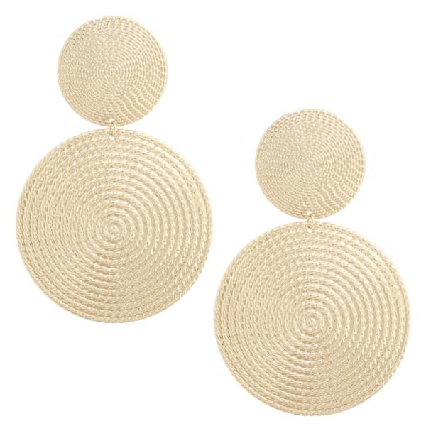 TEXTURED DOUBLE ROUND EARRING