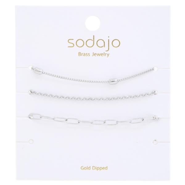 SODAJO GOLD DIPPED ASSORTED BRACELET SET