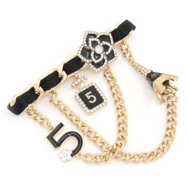 NUMBER 5 CHAIN BROOCH