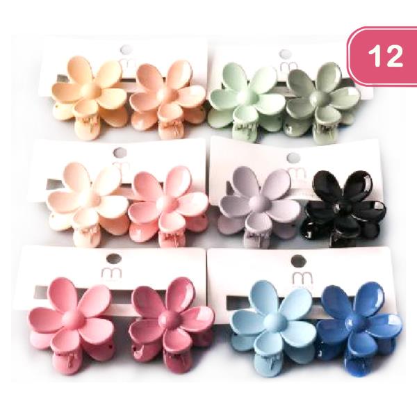 FLOWER CLAW CLIPS PAIR SET (12UNITS)