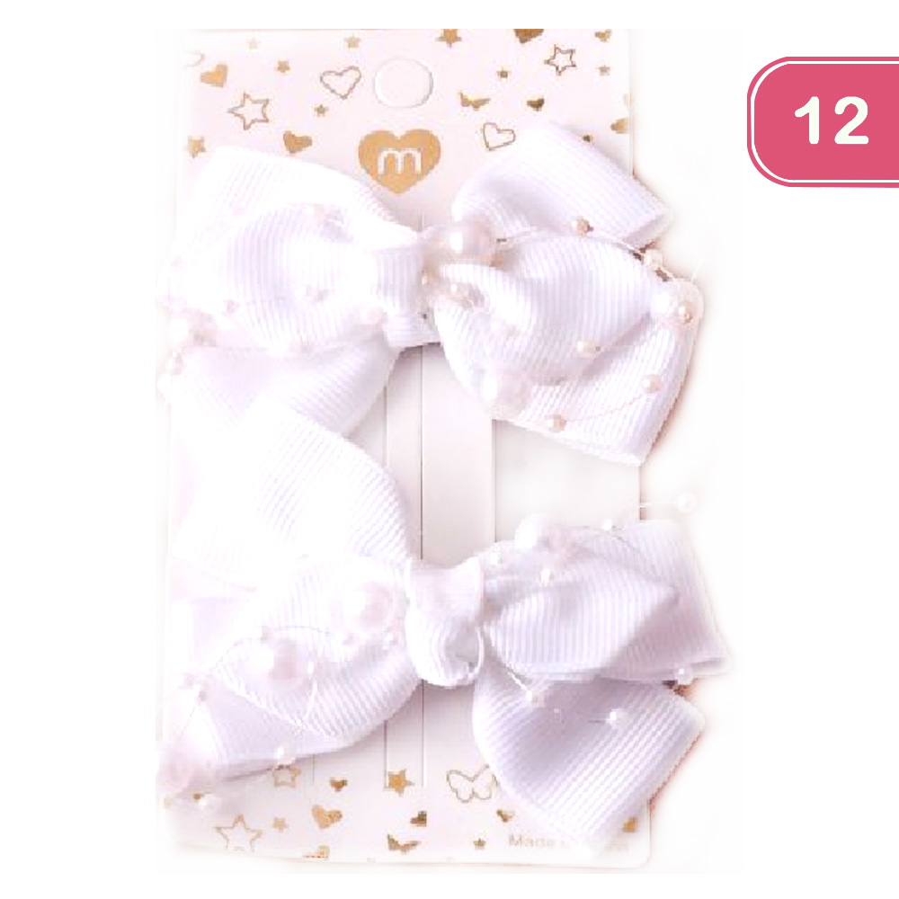 PEARL STRING BOW CLIP (12UNITS)