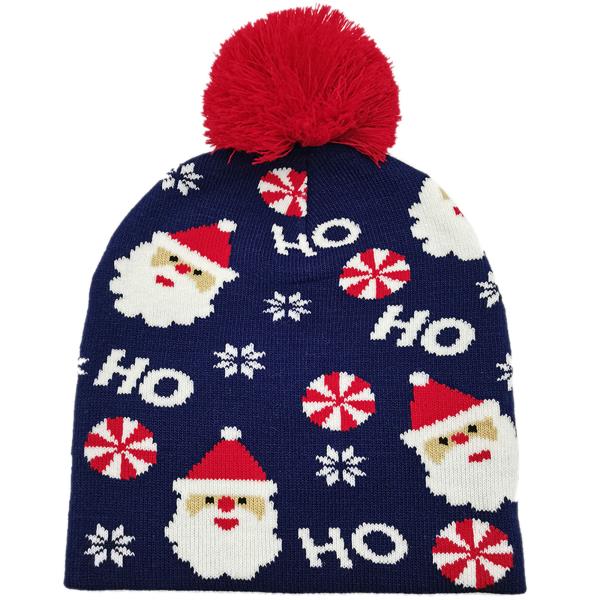 SANTA HOLIDAY BEANIE W/POM