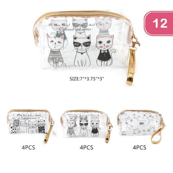 FASHION CAT COSMETIC BAG (12UNITS)