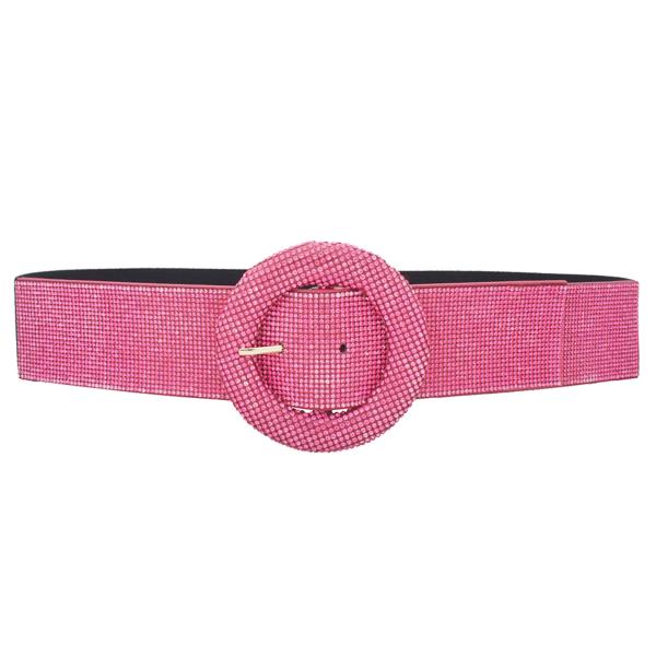 GLAM OUT CIRCLE BUCKLE RS ELASTIC BELT