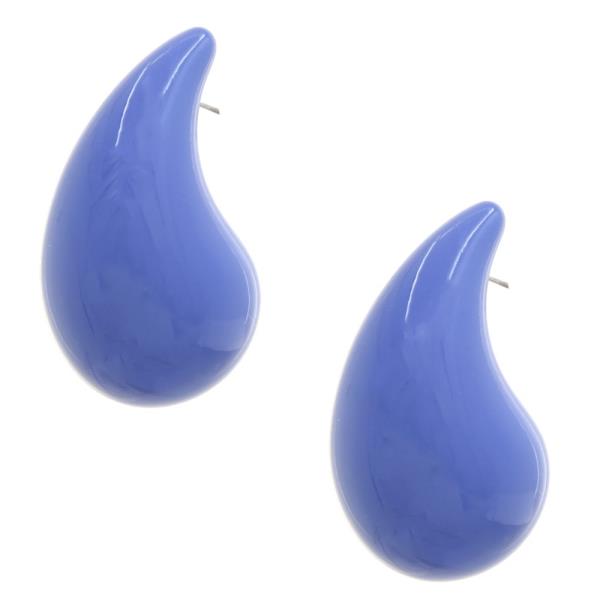 PUFFY TEARDROP SHAPE EARRING