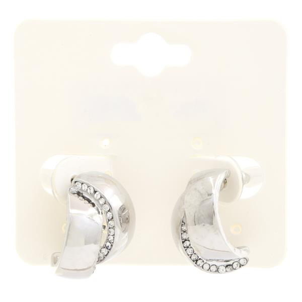 DOUBLE CIRCLE RHINESTONE EARRING