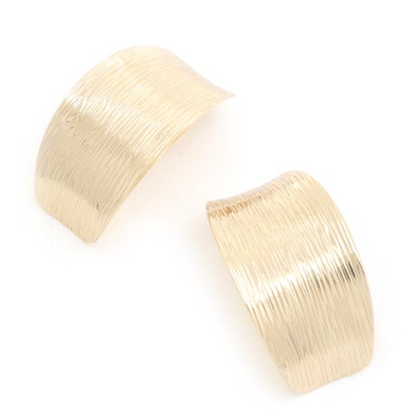 LINED METAL CURVE EARRING