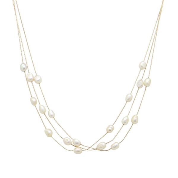 3 ROW FRESHWATER PEARL NECKLACE