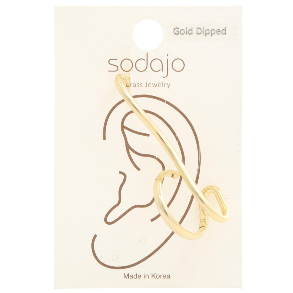 SODAJO METAL BAR GOLD DIPPED EAR CUFF
