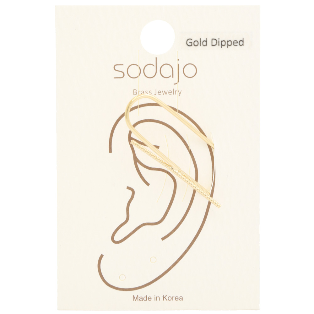 SODAJO METAL GOLD DIPPED EAR CUFF