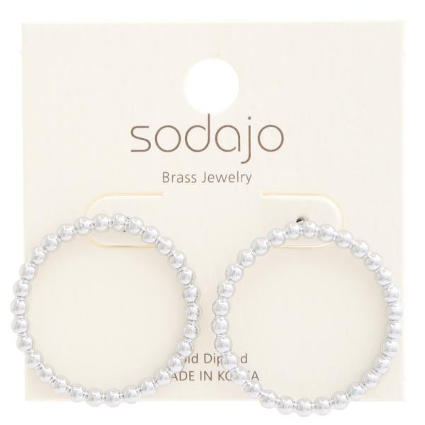 SODAJO BALL BEAD CIRCLE GOLD DIPPED EARRING